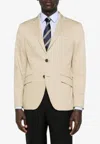 Etro Single-breasted Buttoned Blazer In Brown