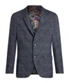 Etro Single-breasted Checked Blazer In Black