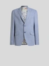 Etro Notched-lapels Blazer In Blue