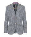 Etro Single-breasted Cotton Blazer In Blue