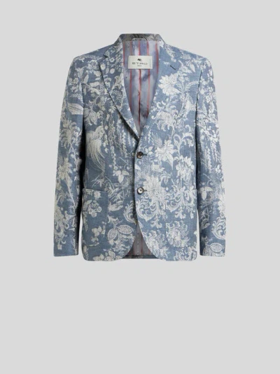 Etro Cotton Viscose Roma Sport Jacket In Black