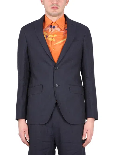 Etro Single-breasted Jacket In Black