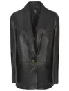 Etro Single-breasted Nappa-leather Jacket In Black