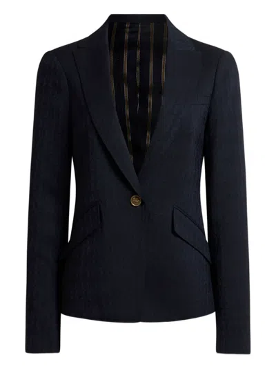 ETRO SINGLE-BREASTED JACQUARD BLAZER