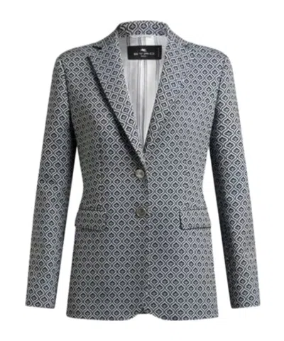 ETRO ETRO SINGLE-BREASTED JACQUARD JACKET