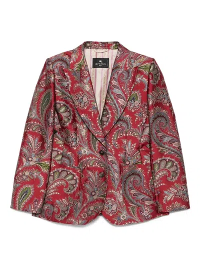 ETRO SINGLE-BREASTED JACQUARD JACKET