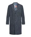 Etro Soho Wool Overcoat In Blue