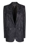 Etro Single-breasted One Button Jacket In Black