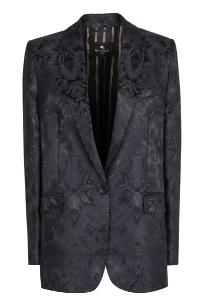 ETRO ETRO SINGLE-BREASTED ONE BUTTON JACKET