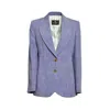 Etro , Slub Fabric Jacket, Woman, Light Blue, Size 48 In Viola