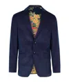Etro Single-breasted Velvet Blazer In Black