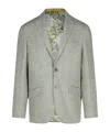 Etro 'roma' Grey Wool Blend Blazer In Gray