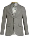 Etro Single-breasted Wool Blazer In Grey
