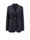 Etro Single-breasted Wool Blazer With Iconic Pattern In Purple