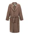 Etro Single-breasted Wool Coat In Neutral