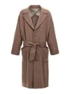 Etro Single-breasted Wool Coat In Neutral