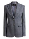 Etro Single Button Closure Blazer In Gray