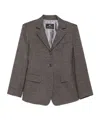 Etro Check-pattern Single-breasted Jacket In Brown