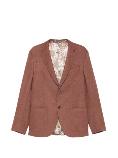 Etro Single-breasted Blazer In Pink