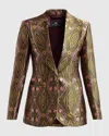 Etro Single-breasted Jacquard Tailored Jacket In Multi