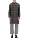 Etro Single-breasted Plaid-check Coat In Blue