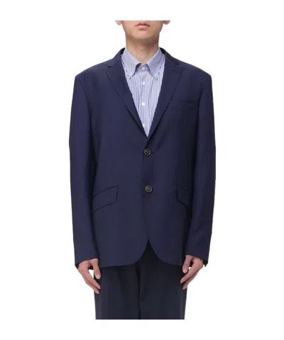 Etro Single-breasted Tailored Blazer In Blue