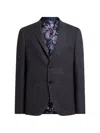 Etro Single-breasted Wool-blend Bouclé Jacket In Blue