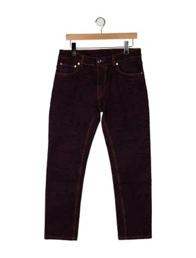 Pre-owned Etro Skinny Jeans In Burgundy
