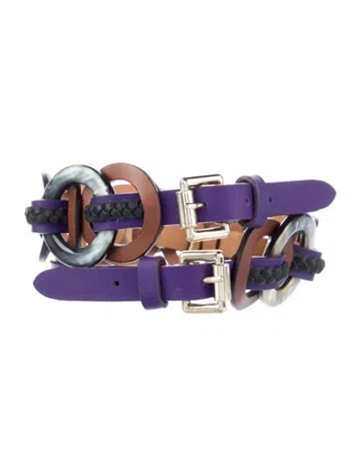Pre-owned Etro Skinny Leather Belt In Multi