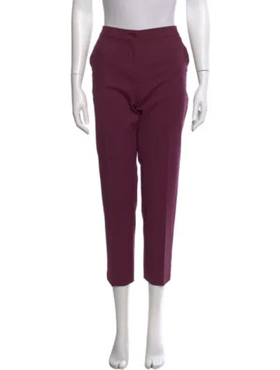 Pre-owned Etro Skinny Leg Pants In Burgundy