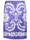 Etro Paisley-print Mini Skirt In Blue