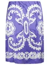 Etro Paisley-print Mini Skirt In Blue