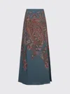 Etro Silk Paisley Maxi Skirt In Multi