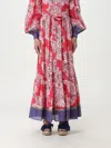 Etro Printed Long Skirt In Red
