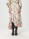 Etro Asymmetric Floral-print Cotton-poplin Midi Skirt In Yellow Cream