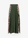 Etro Crepe De Chine Skirt With Print In Green