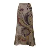 Etro Knit Midi Jupe Trompette In Multi