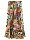 ETRO SKIRT WITH BOUQUET PRINT SKIRTS WHITE