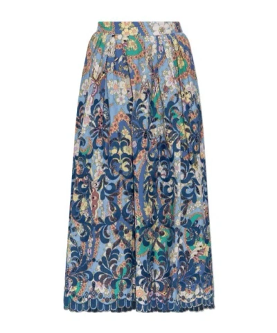 Etro Skirt With Pocket Pattern In Blue