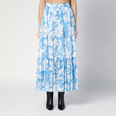 ETRO ETRO SKIRT WITH WHITE/BLUE PAISLEY PRINT