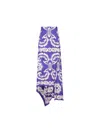 Etro Asymmetric Printed Satin Maxi Skirt