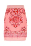 Etro Knit-trimmed Silk Mini Skirt