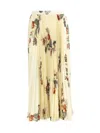 Etro Floral Print Pleated Midi Skirt