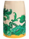 Etro Paisley-printed Pencil Skirt In Beige