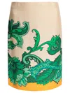 Etro Printed High Waist Knee-length Skirt