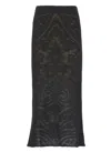 Etro Knitted Jacquard Midi Skirt In Black