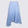 Etro Light Blue Cotton Skirt In Blue