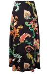Etro Paisley-print Midi Skirt In Multicolor