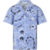 ETRO SKY BLUE SHIRT FOR BOY WITH PAISLEY PATTERN