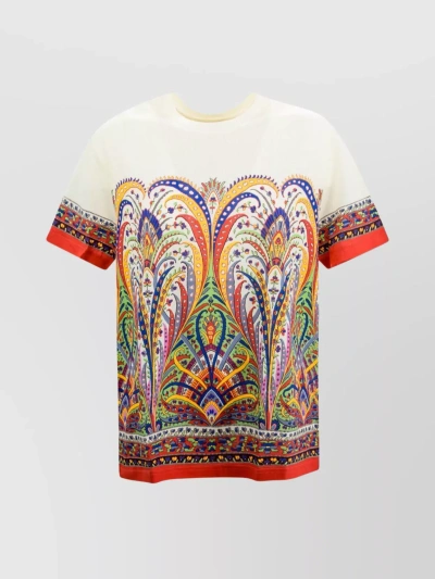 ETRO SLEEVED CONTRAST CREW NECK TOP